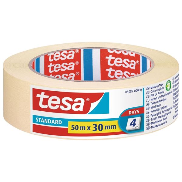 Krepová páska Tesa Standard, 30 mm x 50 m Krepová páska Tesa Standard, 30 mm x 50 m
