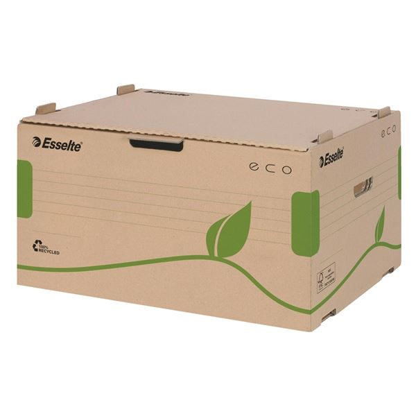 Archiv. krabice Esselte ECO - hnědá, otvírání zpře Archiv. krabice Esselte ECO - hnědá, otvírání zpře