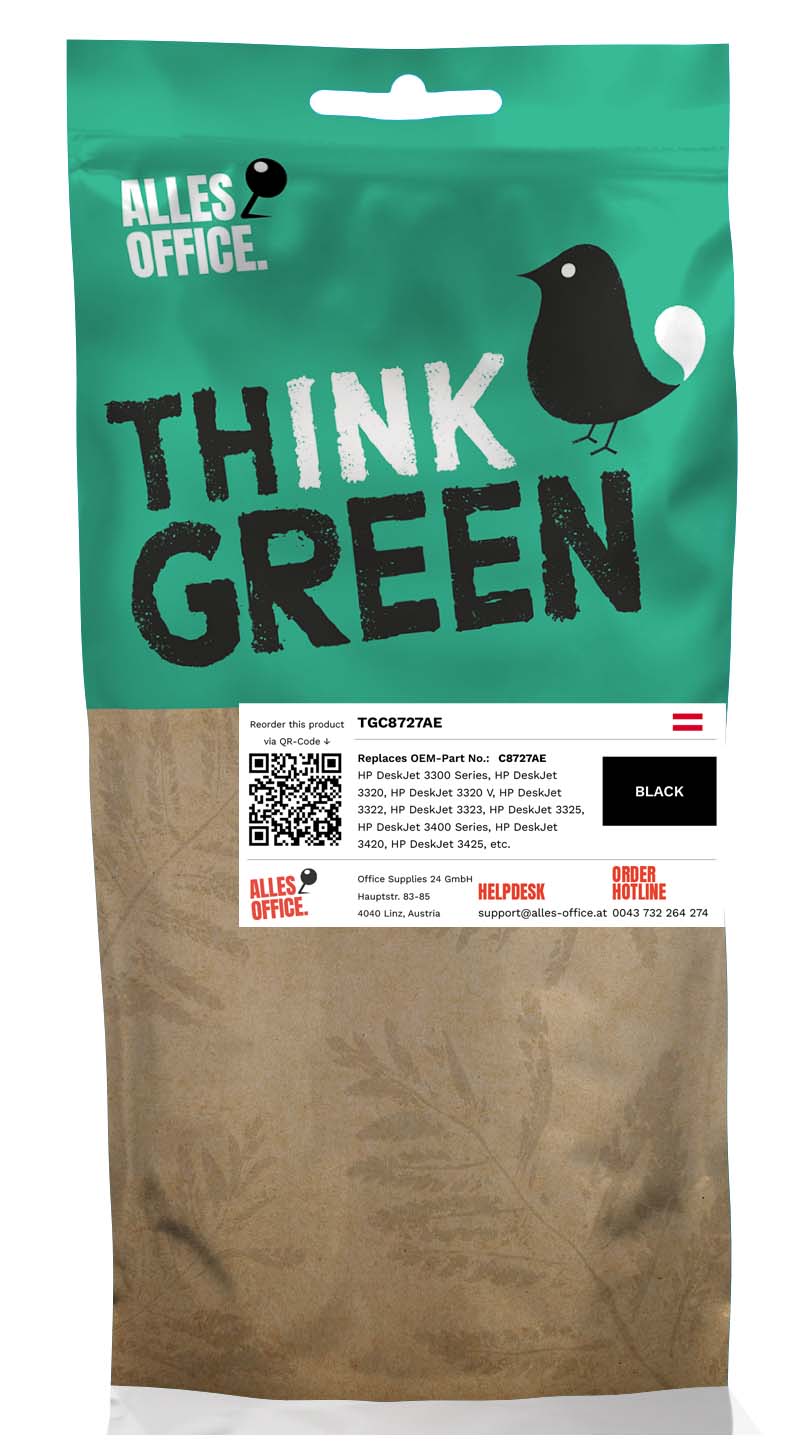 ThinkGreen HP C8727AE / 27 Ink černý
