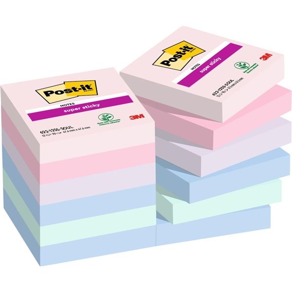 Bloček Post-it Sticky, 47,6 x 47,6 mm,SOULFUL,12ks Bloček Post-it Sticky, 47,6 x 47,6 mm,SOULFUL,12ks
