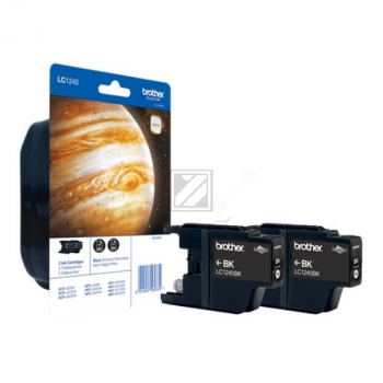 Brother Tintenpatrone 2 x schwarz (LC-1240BKBP2)