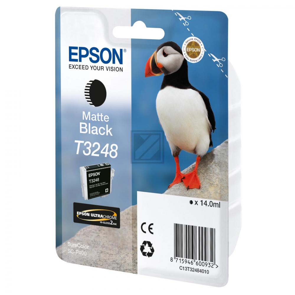 Test Epson Tintenpatrone schwarz matt (C13T32484010, T3248)