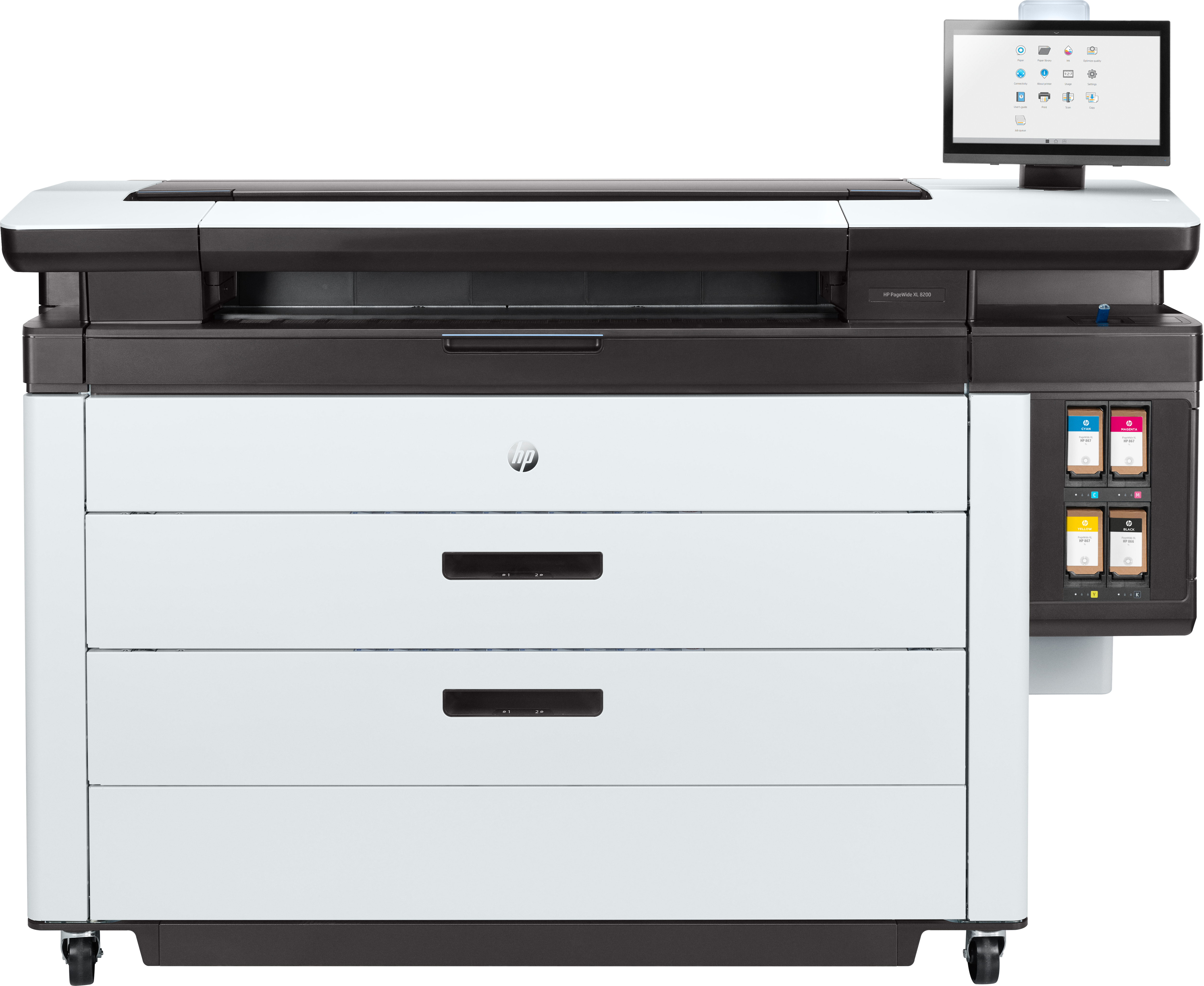 HP PageWide XL 8200 Großformatdrucker WLAN Tintenstrahl Farbe 1200 x 1200 DPI A0 (841 x 1189 mm) Eingebauter Ethernet-Anschluss