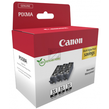 Test Canon Tintenpatrone 3 x schwarz (1509B028)