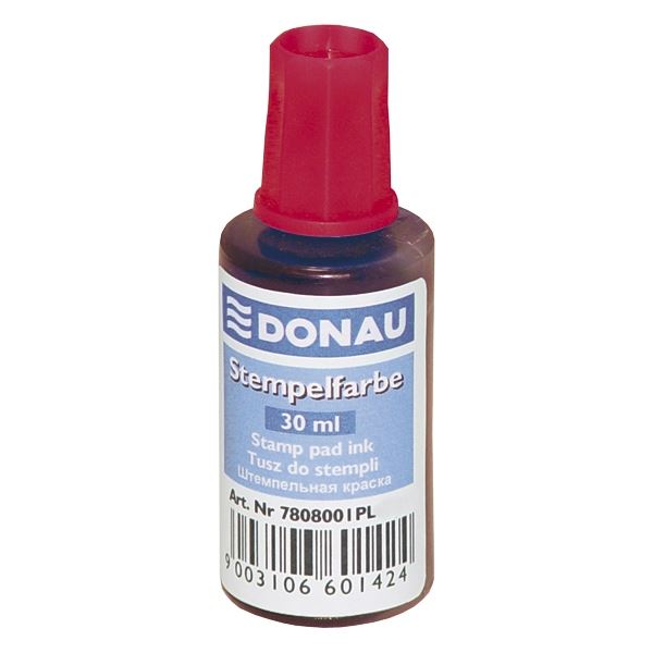 Razítková barva Donau, 30 ml, červená