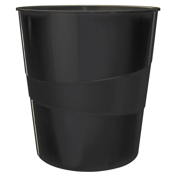 Odpadkový koš Leitz WOW, plastový, 15 l, černý Odpadkový koš Leitz WOW, plastový, 15 l, černý