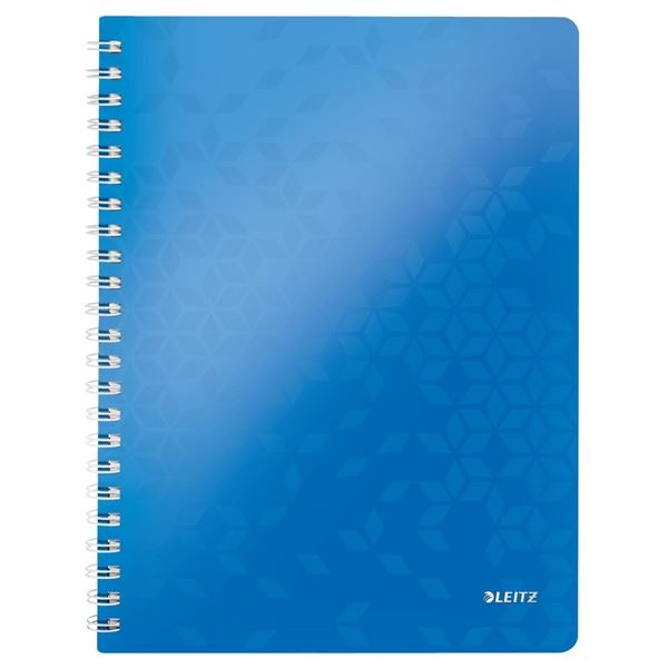 Blok Leitz WOW A4, PP, linka, modrá