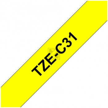 Brother Schriftbandkassette schwarz/signal gelb (TZE-C31)
