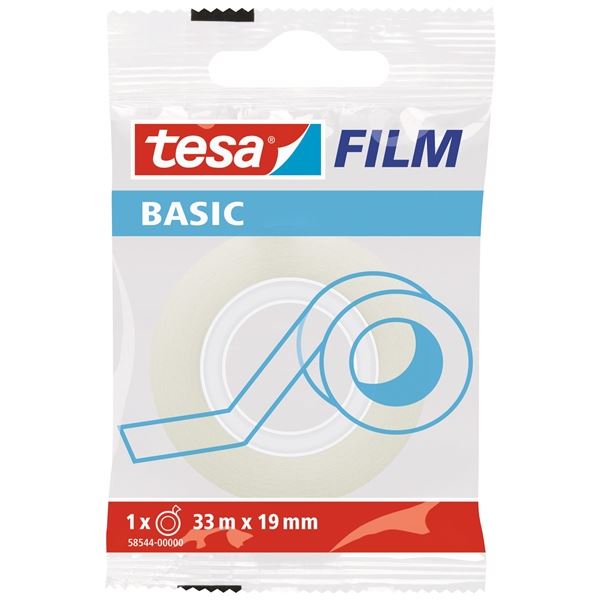 Páska lepicí Tesa® BASIC,19 mmx33 m, transparentní Páska lepicí Tesa® BASIC,19 mmx33 m, transparentní