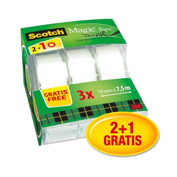 Lepicí páska s odvíječem Scotch Magic, 2+1 zdarma Lepicí páska s odvíječem Scotch Magic, 2+1 zdarma