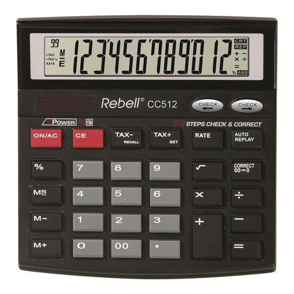 Stolní kalkulačka Rebell CC512 BX, 12-míst, černá