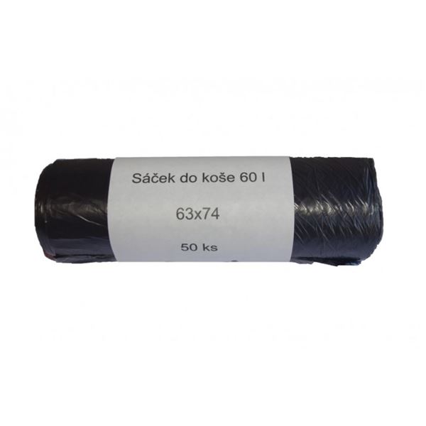 Pytle na odpadky - 60 l, černé, 50 ks