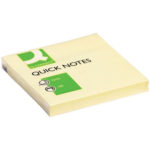 Bloček Q-Connect 76 x 76 mm, žlutý Bloček Q-Connect 76 x 76 mm, žlutý