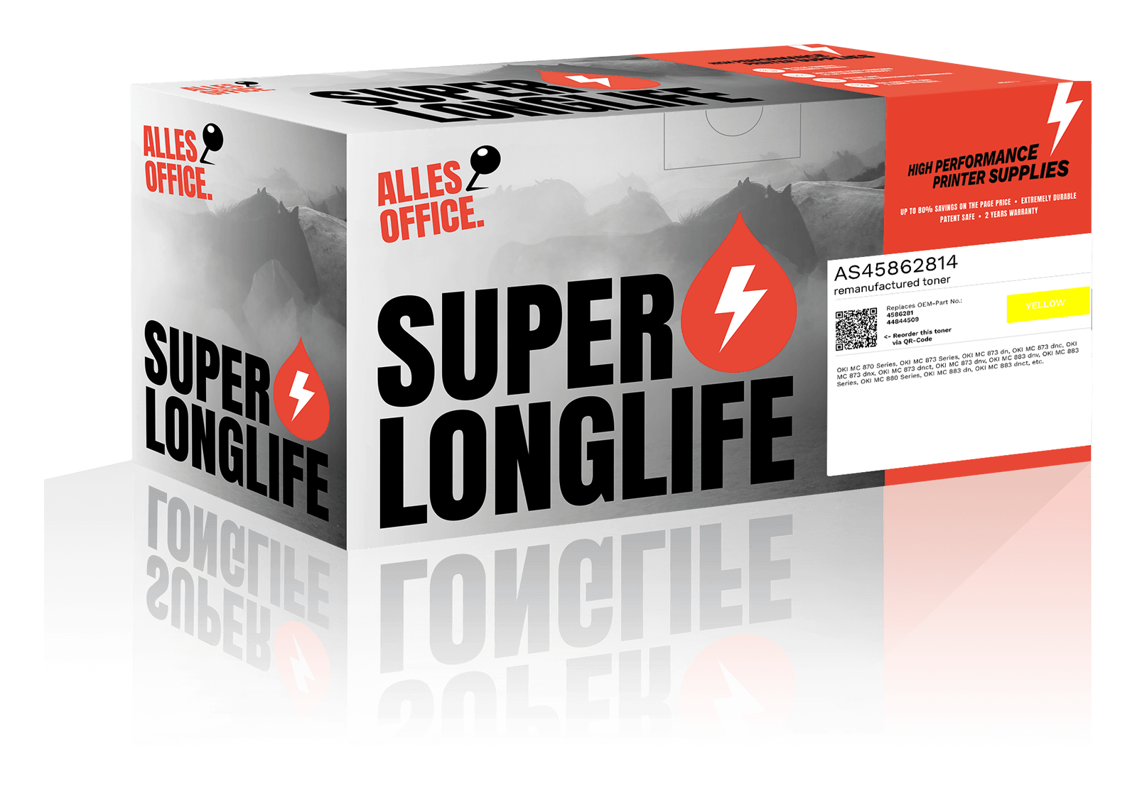 Superlonglife OKI 45862814 / 44844509 Toner žluť