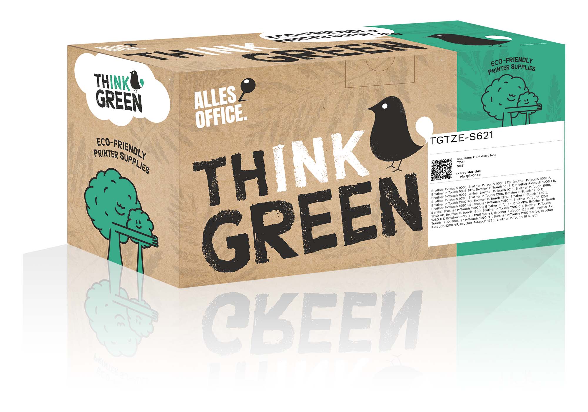 ThinkGreen Brother TZe-S621 Páska černá, žlutá