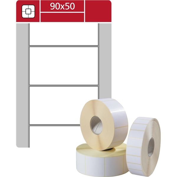 Etik.kotouč.S&K Label-termo,bílé,90x50mm,1000ks