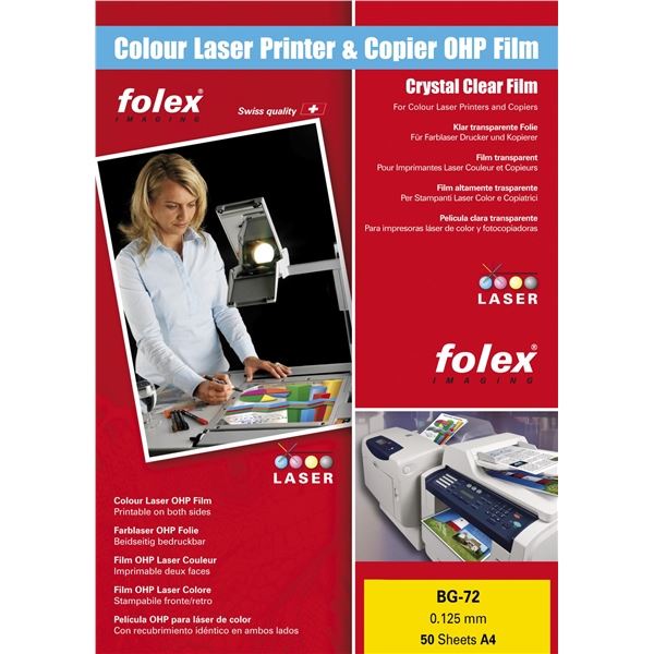 Fólie Folex A4, pro laserový tisk, BG-72, 50 ks Fólie Folex A4, pro laserový tisk, BG-72, 50 ks