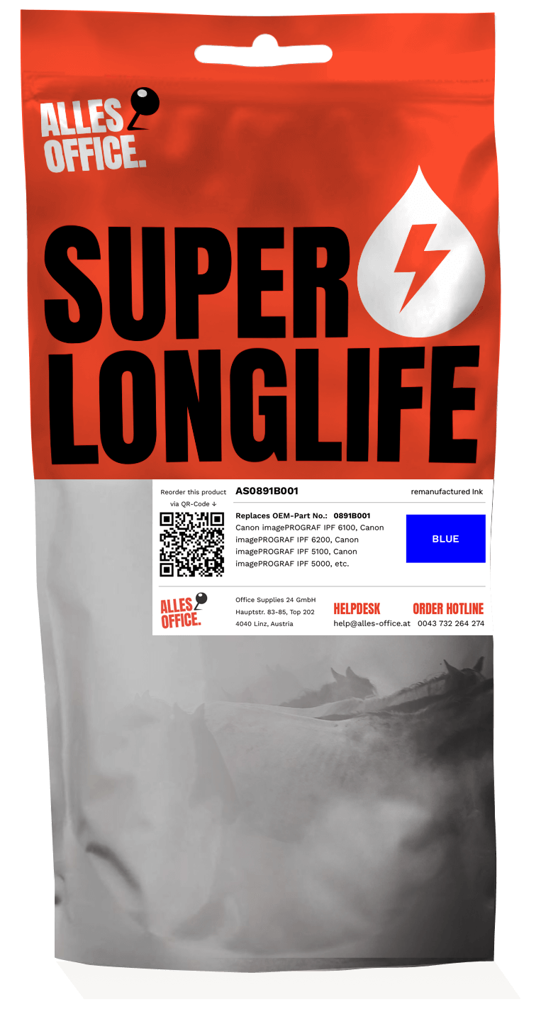 Superlonglife Canon 0891B001 / PFI-101B Ink modrý