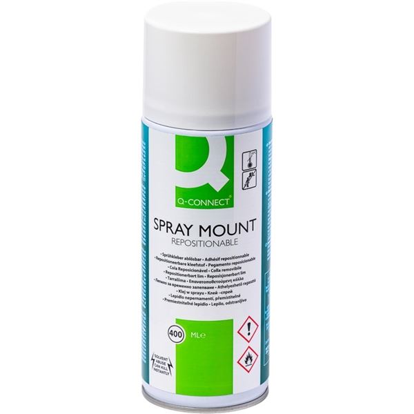 Lepidlo ve spreji Q-Connect aerosolové, 400 ml Lepidlo ve spreji Q-Connect aerosolové, 400 ml