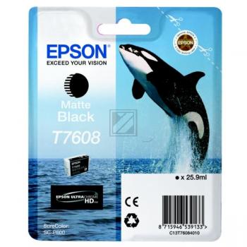 Original Epson C13T76084010 / T7608 Tinte schwarz matt Epson Tintenpatrone schwarz matt (C13T76084010, T7608)