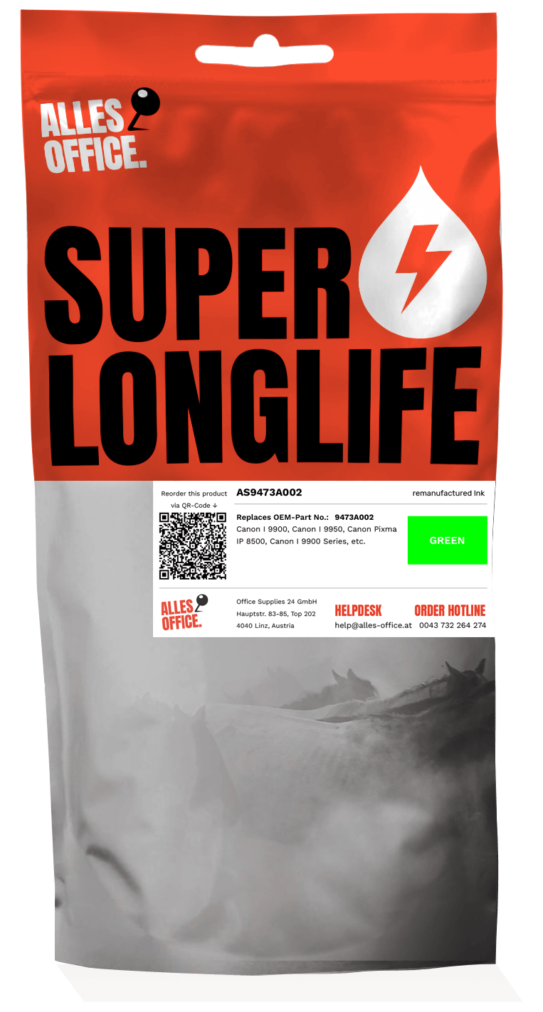 Superlonglife Canon 9473A002 / BCI-6G Ink zelený