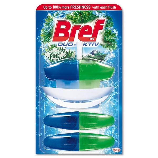 Závěsný WC gel Bref Duo, náplň Borovice Závěsný WC gel Bref Duo, náplň Borovice