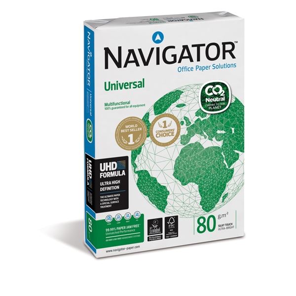 Papír Navigator Universal CO2 A4,80g/m2, 500 listů Papír Navigator Universal CO2 A4,80g/m2, 500 listů