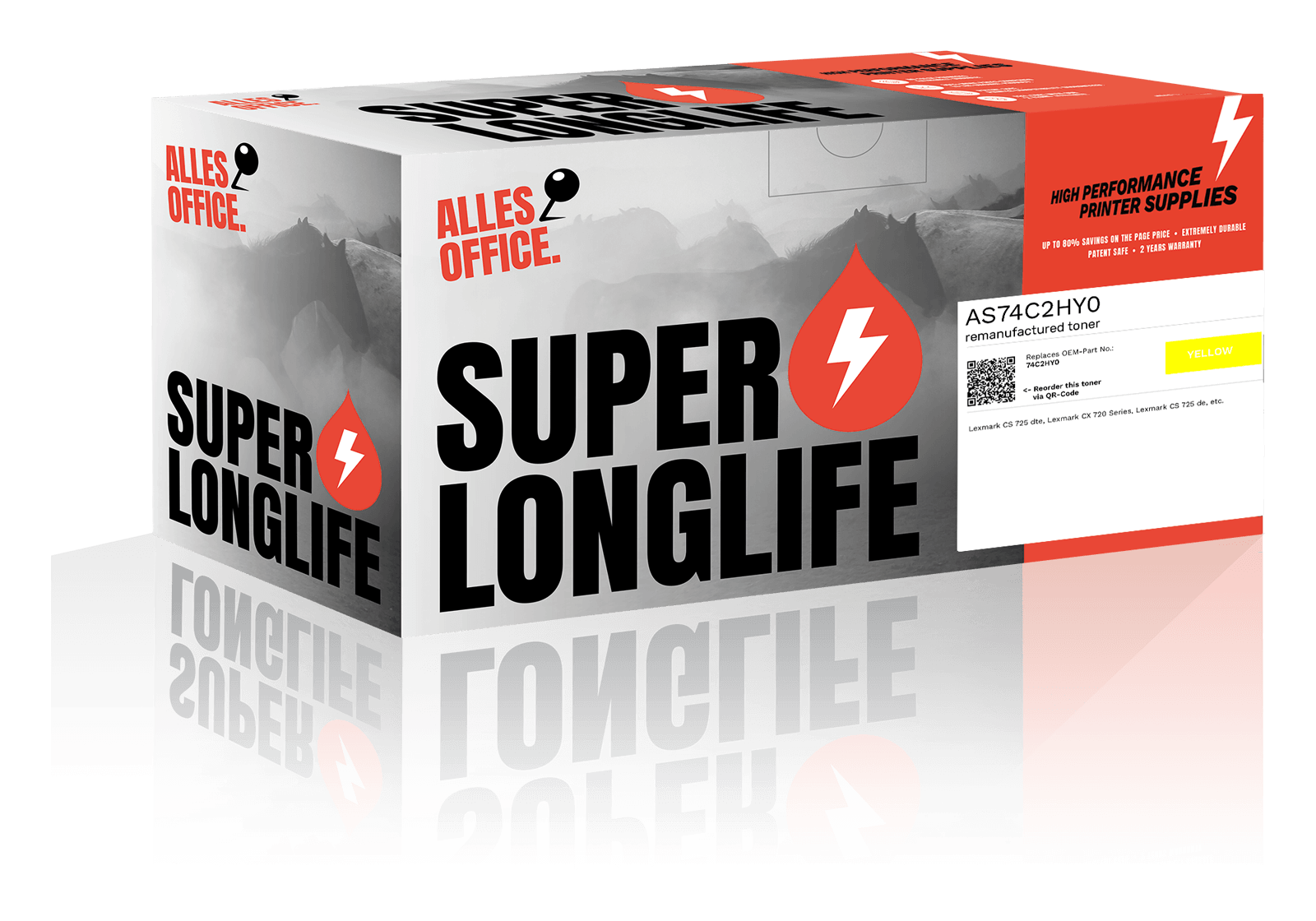 Superlonglife Lexmark 74C2HY0 Toner žluť