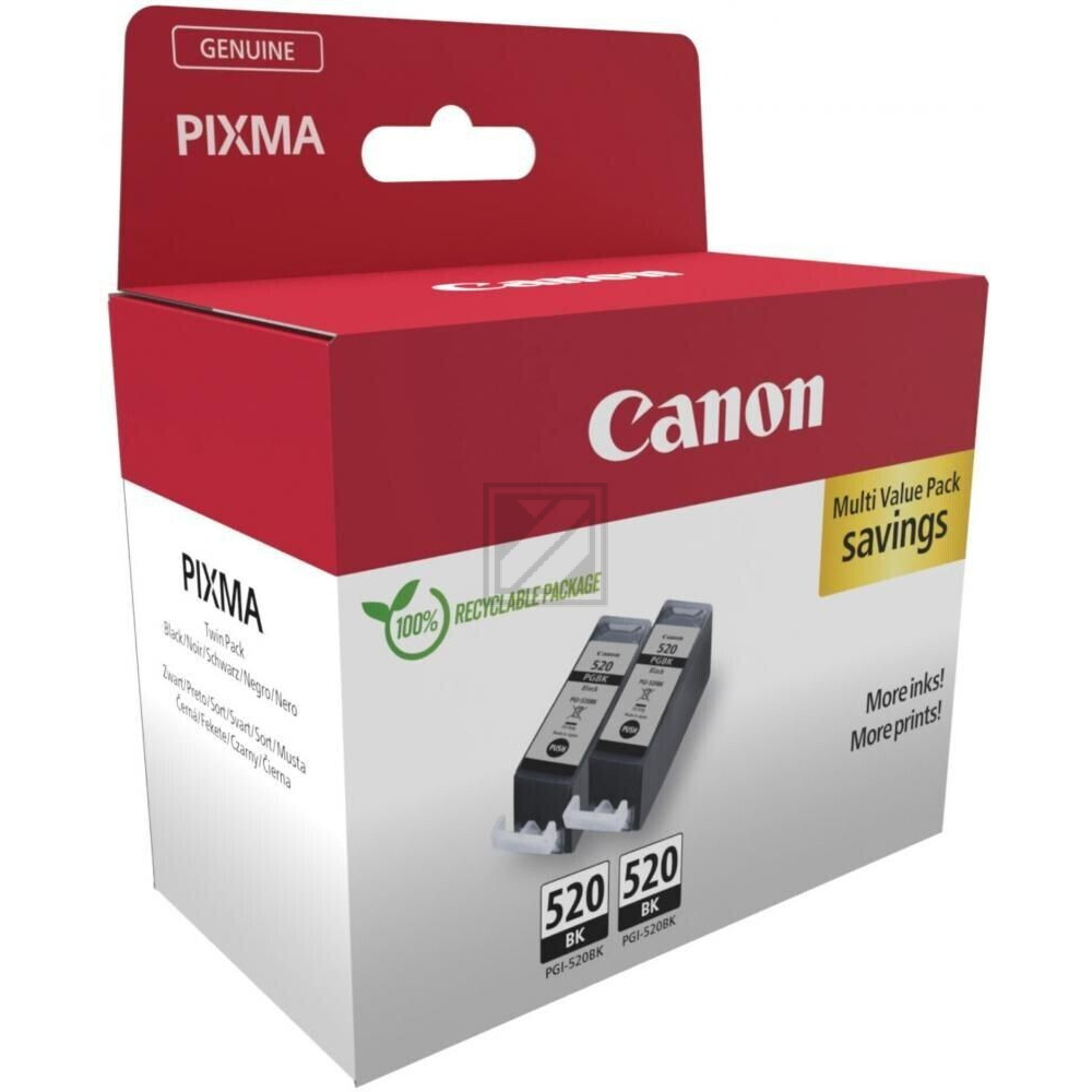 Canon Tintenpatrone 2 x schwarz (1509B029, 2 x PGI-35/TWIN)