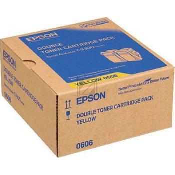 Original Epson C13S050606 / 0602 Toner gelb Epson Toner-Kit 2 x gelb (C13S050606, 606)