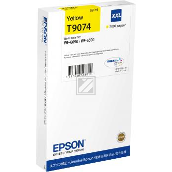 Original Epson C13T90744N / T9074 Tinte gelb Epson Tintenpatrone gelb HC (C13T90744N, T9074)