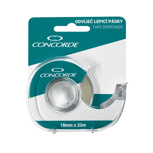 Lepicí páska s odvíječem Concorde, 18 mm x 33 m Lepicí páska s odvíječem Concorde, 18 mm x 33 m