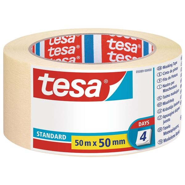 Krepová páska Tesa Standard, 50 mm x 50 m Krepová páska Tesa Standard, 50 mm x 50 m