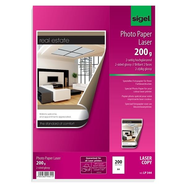 Fotopapír Sigel A4,200g/m2,lesklý,oboustr,200 l.