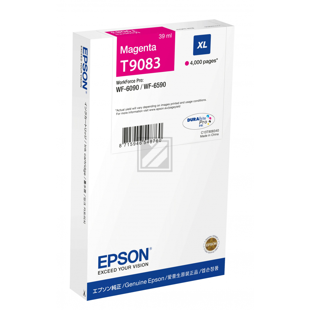 Original Epson C13T908340 / T9083 Tinte magenta Epson Tintenpatrone magenta (C13T908340, T9083)