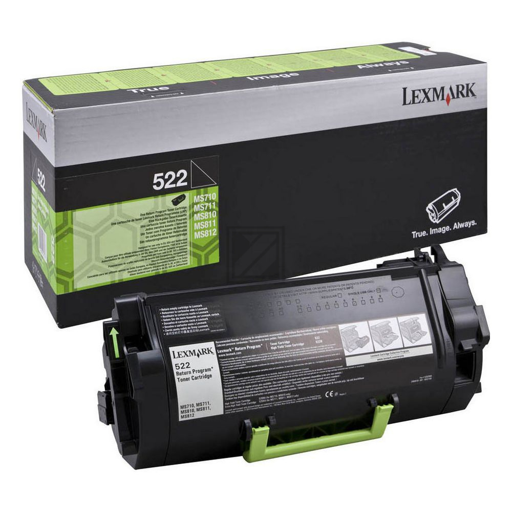 Original Lexmark 52D2000 / 522 Rückgabe-Toner schwarz Lexmark Toner-Kit Return Program schwarz (52D2000, 522)