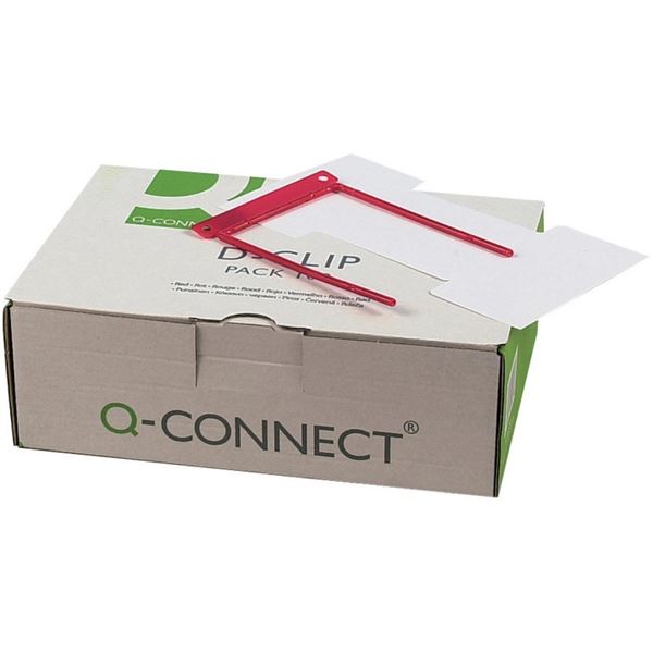 Archivační spony Q-Connect, 100 ks, červené