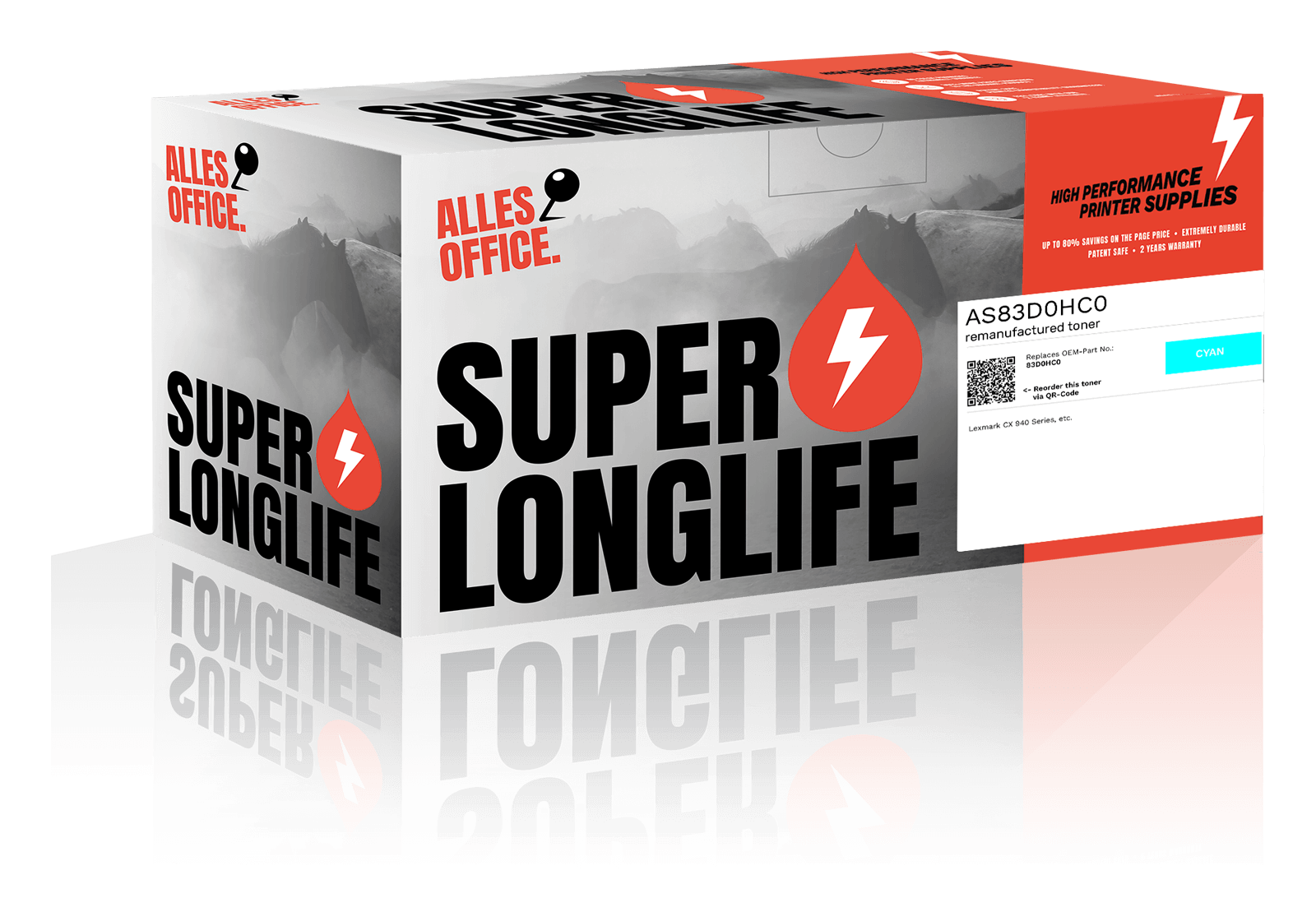 Superlonglife Lexmark 83D0HC0 Toner azurová