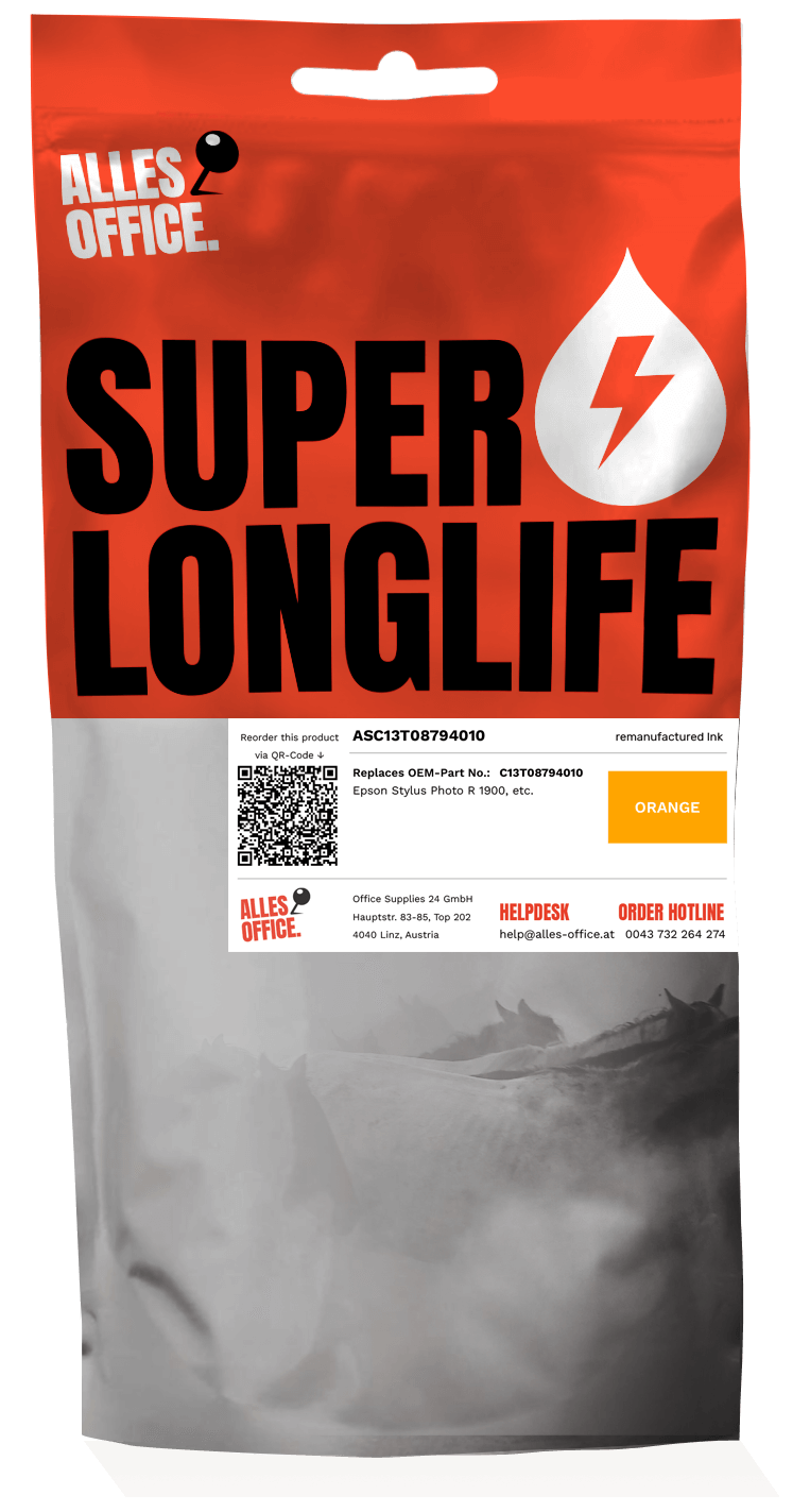 Superlonglife Epson C13T08794010 / T0879 Ink pomerančový
