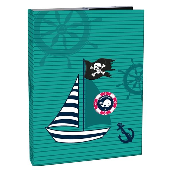 Box na sešity A4 s gumou, Ocean Pirate