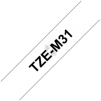Brother Schriftbandkassette schwarz/transparent matt (TZE-M31)
