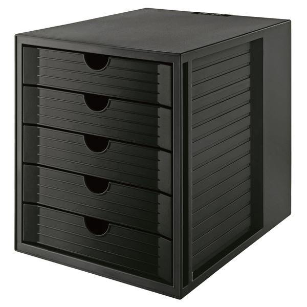 Zásuvkový box HAN Systembox, ECO, 5 zásuvek, černý Zásuvkový box HAN Systembox, ECO, 5 zásuvek, černý