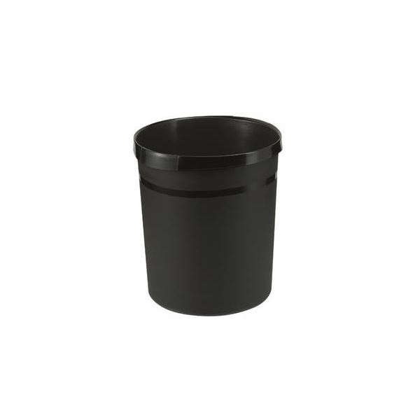 Odpadkový koš HAN, plastový, 18 l, černý Odpadkový koš HAN, plastový, 18 l, černý