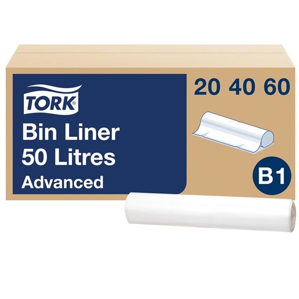 Pytle na odpadky Tork-B1, 50 l,1 role, 25 ks Pytle na odpadky Tork-B1, 50 l,1 role, 25 ks
