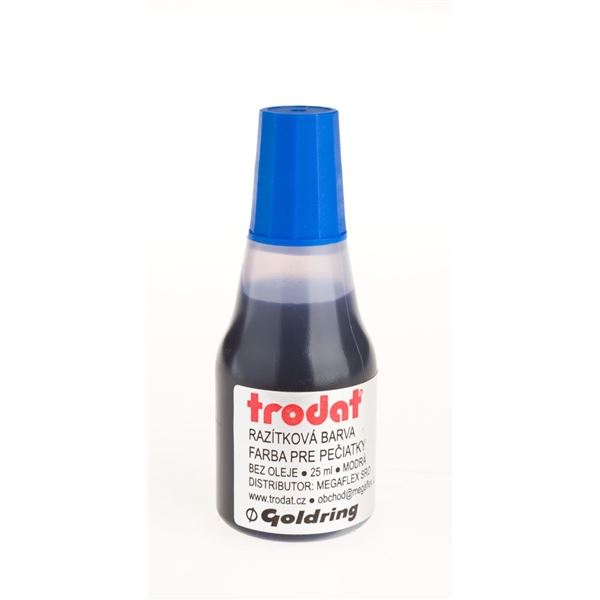 Razítková barva Trodat, 25 ml, modrá