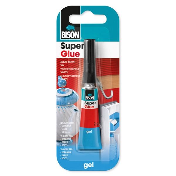 Vteřinové lepidlo BISON Super Glue, gel, 2 g Vteřinové lepidlo BISON Super Glue, gel, 2 g
