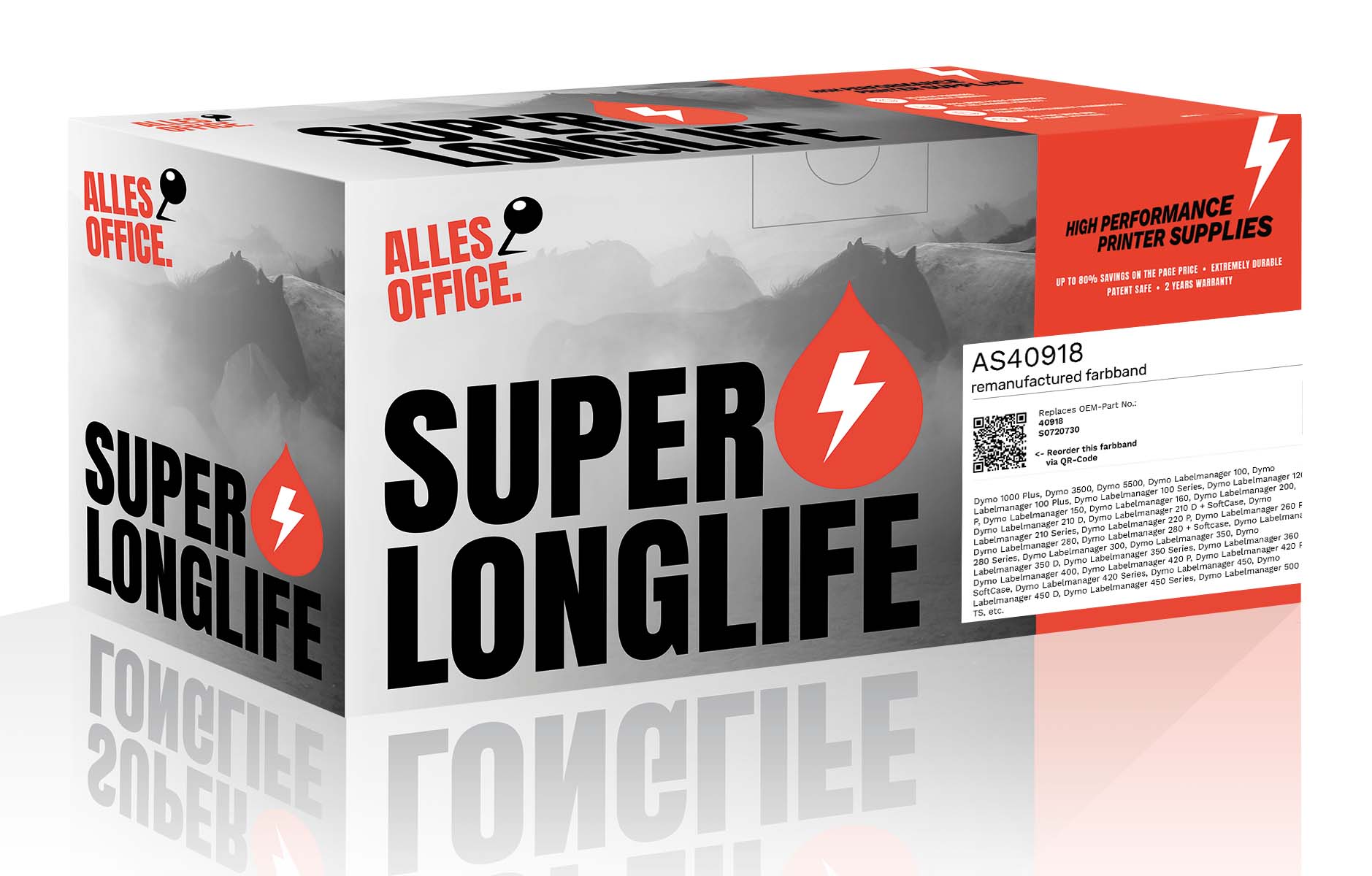 Superlonglife Dymo 40918 / S0720730 Páska černá, žlutá