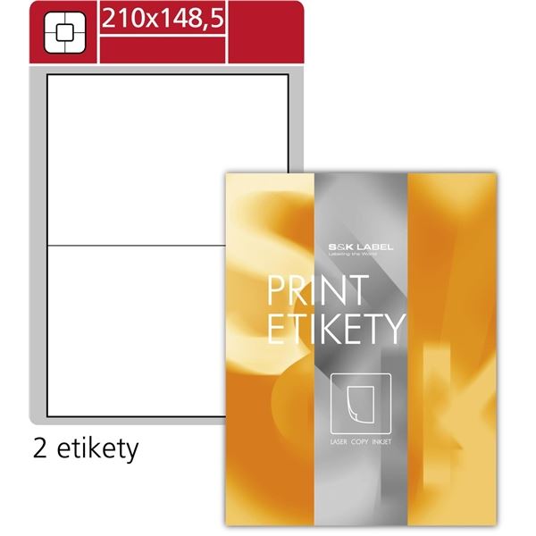 Snímat.etikety S&K Label-bílé, 210x148 mm, 200x ks Snímat.etikety S&K Label-bílé, 210x148 mm, 200x ks