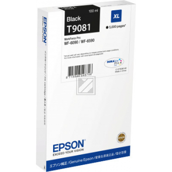 Original Epson C13T90814N / T9081 Tinte schwarz Epson Tintenpatrone schwarz (C13T90814N, T9081)