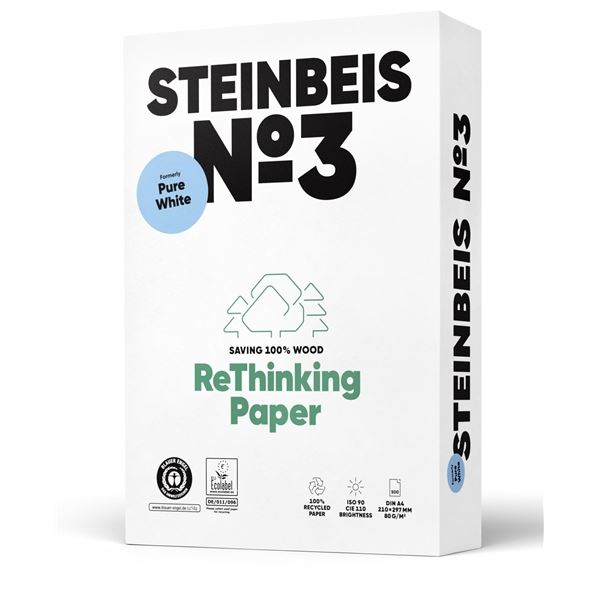 Recykl. papír Steinbeis No.3 A4 - 80 g/m2, 500 l.